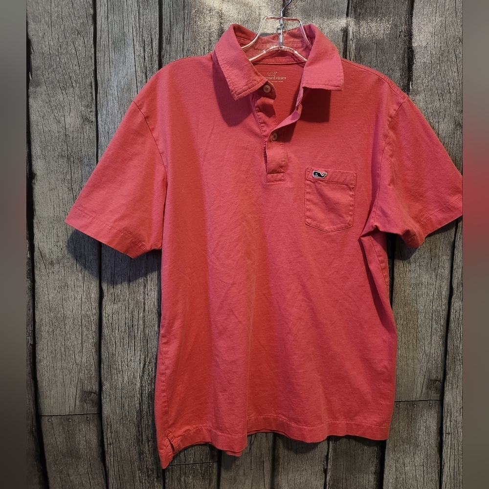 Vineyard Vines Youth Largr Pink Polo‎